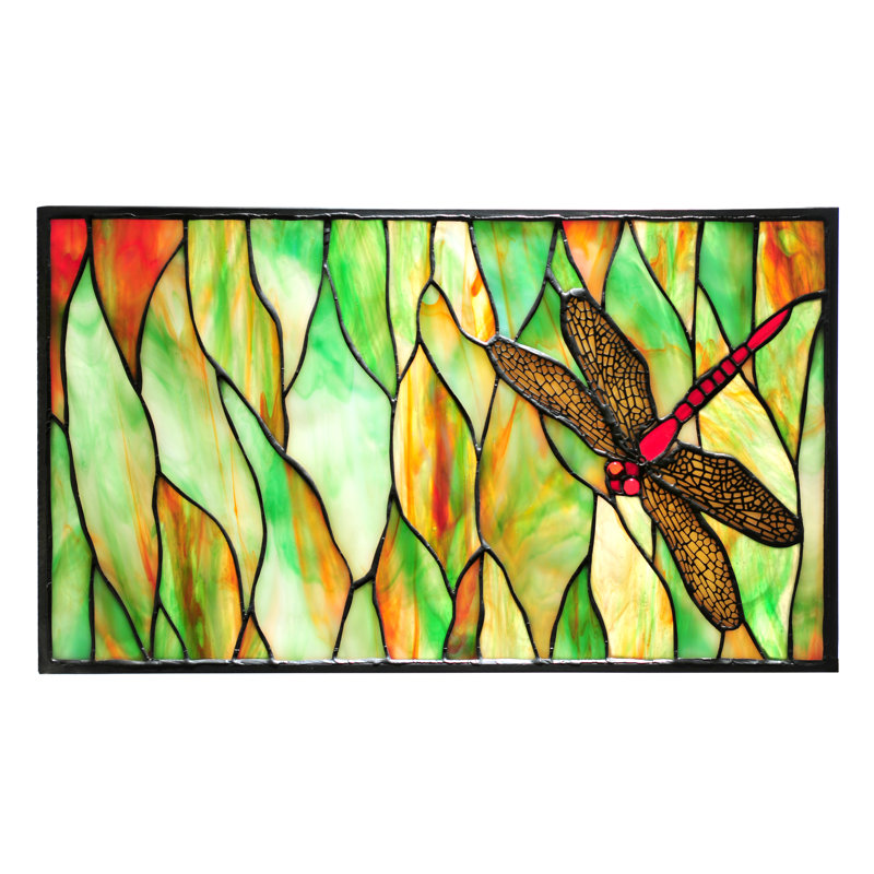 Meyda Tiffany Tiffany Dragonfly Stained Glass Window Wayfair